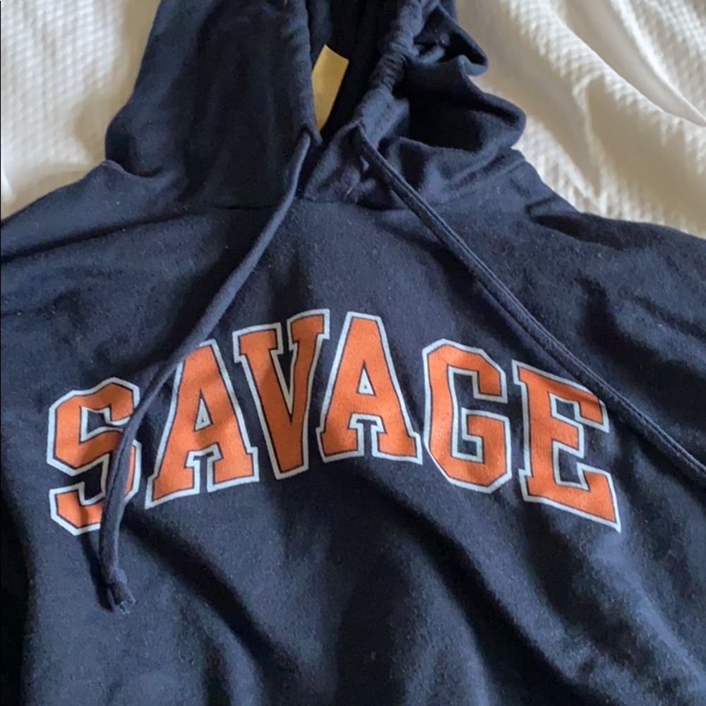 savage cropped hoodie